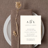 Invitation Mariage simple minimaliste double coeur