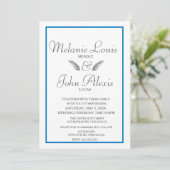 Invitation Mariage Simple Minimaliste Feuillage Tropical (Debout devant)
