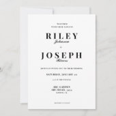 Invitation Mariage simple minimaliste moderne (Devant)