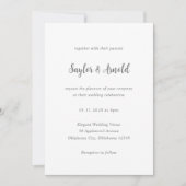 Invitation Mariage Simple Moderne (Devant)