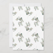 Invitation Mariage Simple Moderne au Eucalyptus (Dos)