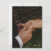 Invitation Mariage Simple Moderne avec Photo à la Mode (Dos)