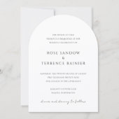 Invitation Mariage Simple Moderne Élégant (Devant)