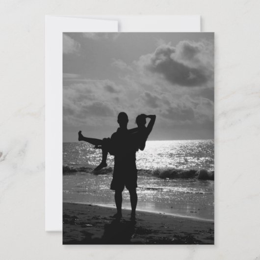 Invitation Mariage simple moderne élégant photo personnalisée (Dos)