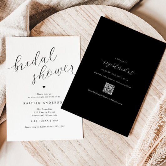 Invitation Mariage Simple Moderne Fête de Mariée