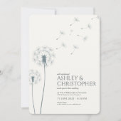 Invitation Mariage simple moderne gris ardoise (Devant)