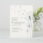 Invitation Mariage simple moderne gris ardoise (Debout devant)
