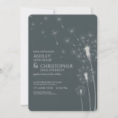 Invitation Mariage simple moderne gris ardoise (Devant)