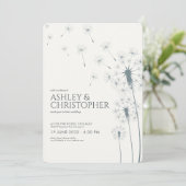 Invitation Mariage simple moderne gris ardoise (Debout devant)