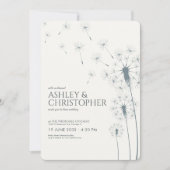 Invitation Mariage simple moderne gris ardoise (Devant)