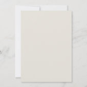 Invitation Mariage Simple Moderne Lin Toile (Dos)