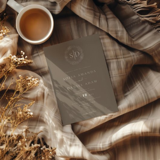 Invitation Mariage simple moderne minimaliste