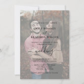 Invitation Mariage simple moderne photo élégant (Devant)