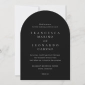 Invitation Mariage Simple Noir Classique (Devant)