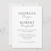Invitation Mariage simple noir et blanc (Devant)
