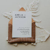 Invitation Mariage Simple Noir Et Blanc Élégant