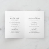 Invitation Mariage simple noir et blanc épuré (Intérieur)