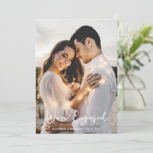 Invitation Mariage simple Nous sommes engagés à être mariés P (Debout devant)