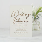 Invitation Mariage simple or script pour couples (Debout devant)