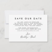 Invitation Mariage Simple Pampa Grass Save the Date Card (Dos)