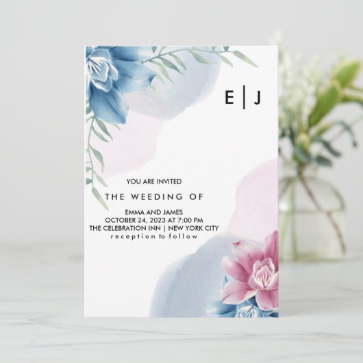Invitation Mariage simple personnalisée (Debout devant)