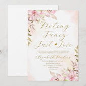 Invitation Mariage Simple Rose Lilia Juste Amour (Devant / Derrière)