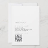 Invitation Mariage simple Roses Fleurs 3D Blanches (Dos)