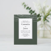 Invitation Mariage simple Sage et Silver (Debout devant)