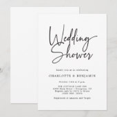 Invitation Mariage Simple Script (Devant / Derrière)