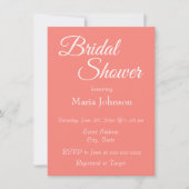 Invitation Mariage Simple Style Coral Shower (Devant)