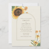 Invitation Mariage simple Sunflower Boho (Devant)