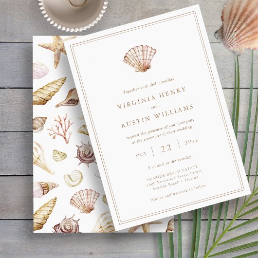 Invitation Mariage Simple sur la Plage