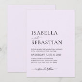 Invitation Mariage Simple Thistle Moderne (Devant / Derrière)