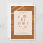 Invitation Mariage Simple Ton Terre Brun Rouille Moderne (Devant)