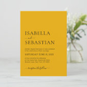 Invitation Mariage Simple Tournesol Jaune (Debout devant)