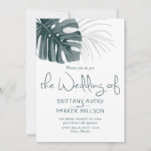 Invitation Mariage simple Tropical (Devant)