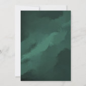 Invitation Mariage Simple Vert Emeraude (Dos)