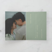 Invitation Mariage Simple Vert Sauge Moderne (Intérieur)