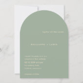 Invitation Mariage Simple Vert Sauge Moderne (Devant)