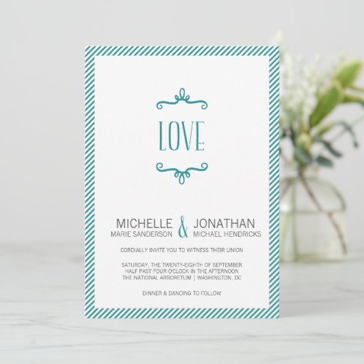 Invitation Mariage simple Whimsical (Debout devant)