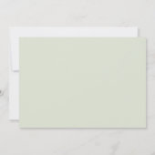 Invitation Mariage Simplicité de Feuilles Vert Sauge (Dos)