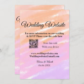 Invitation Mariage site web ajouter Q R code scanner ajouter (Devant / Derrière)