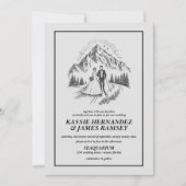 Invitation Mariage Ski Couple (Devant)