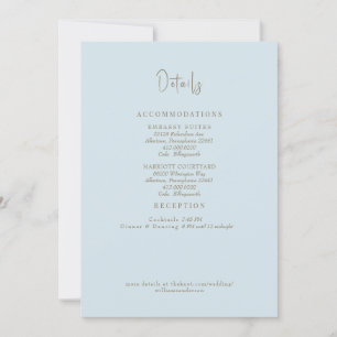 Invitation Mariage Sky Blue Détails II