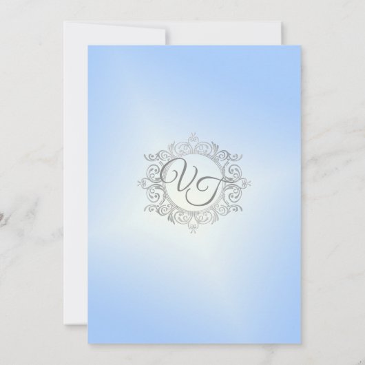 Invitation Mariage Sky Blue Sparkle (Dos)
