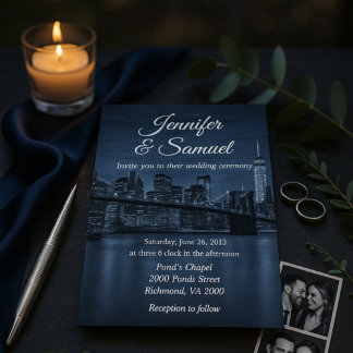 Invitation Mariage Skyline de New York
