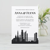 Invitation Mariage Skyline de Sacramento California City (Debout devant)