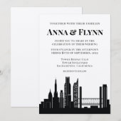 Invitation Mariage Skyline de Sacramento California City (Devant / Derrière)
