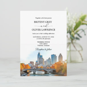 Invitation Mariage Skyline Nashville Tennessee
