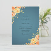 Invitation Mariage Slate Amber Bloom (Debout devant)